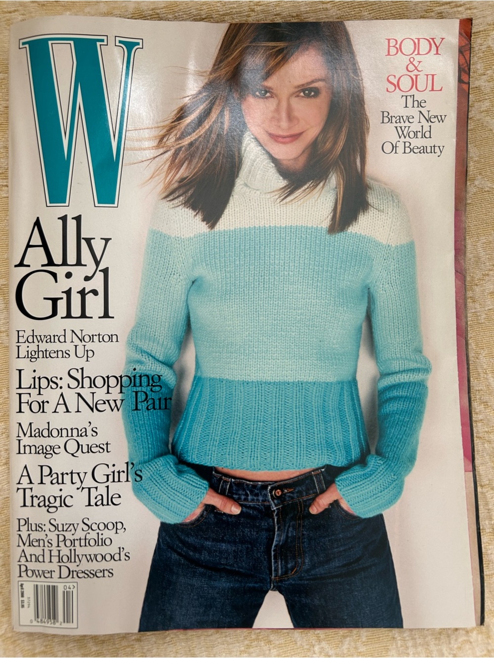 Vintage W magazine April 2000- cover Calista Flockhart